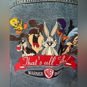 Vintage 25 yr old Warner Bros denim jacket. AUTHENTIC!!!